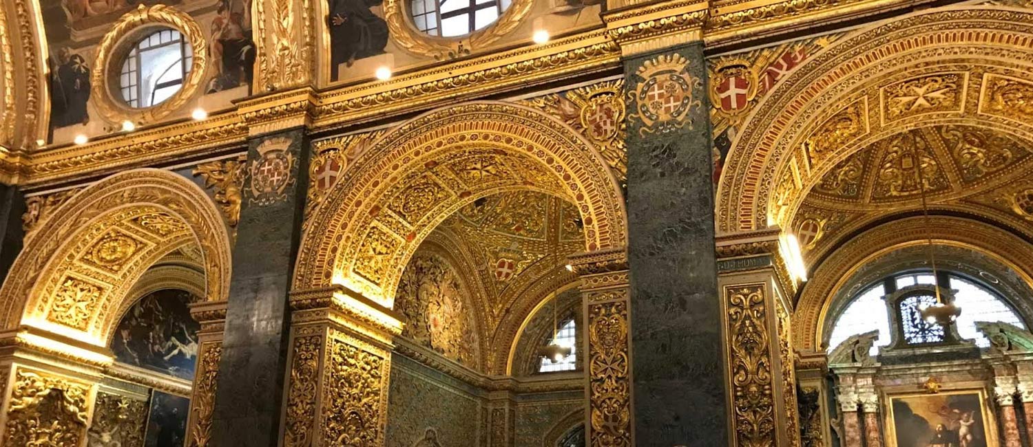 Gilded interior of St John's Co-Cathedral, Valletta